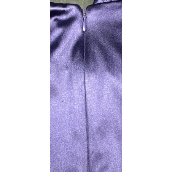 EXPRESS Womens Purple Satin Asymmetrical One Shoulder Rayon Slip Dress Sz S NEW - Picture 5 of 8